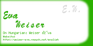 eva weiser business card